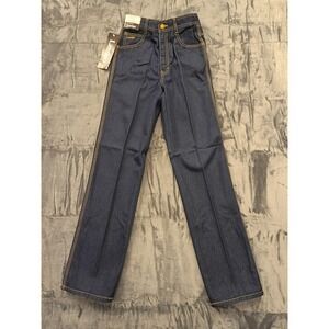 Lamigo Indigo Jeans Women Size 16R Waist 28 Straight Leg Dark Wash New With Tags